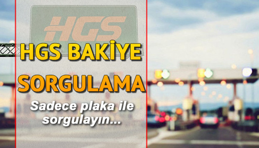 HGS geçiş bilgileri ve bakiye sorgulama ekranı