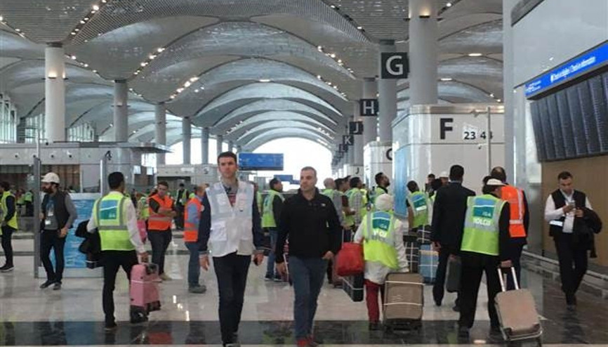 Yeni havalimanında 3 bin kişilik deneme