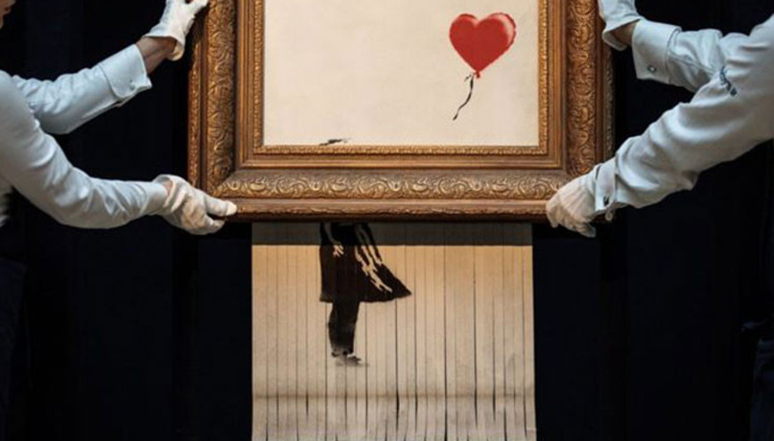 Banksy: Kendini parçalayan resim planladığımız gibi olmadı