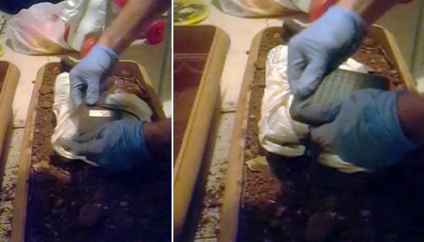 Şok oldular Saksıya gömülü hard disk bulundu