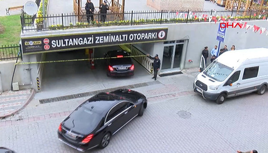 Suudi heyet de aracın bulunduğu otoparka geldi Suudi heyet de aracın bulunduğu otoparka geldi
