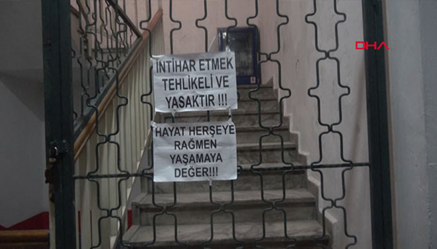 Binadaki intihar girişimlerine, demir parmaklı önlem