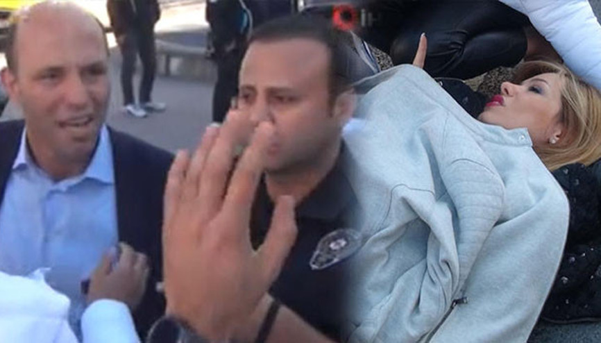 Yolun karşısına geçmeye çalışan turiste taksi çarptı