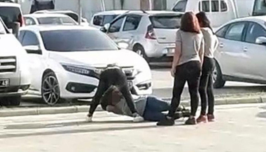 Antalyada korkunç kavga görüntüleri