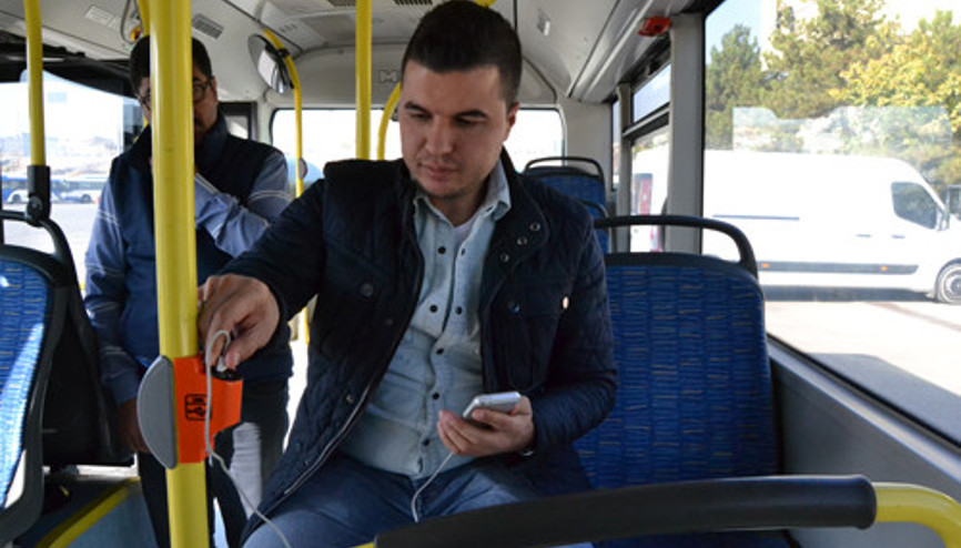 EGO otobüslerinde sarjlı yolculuk