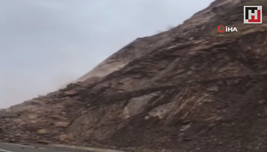 Bingöl’de toprak kayması kamerada