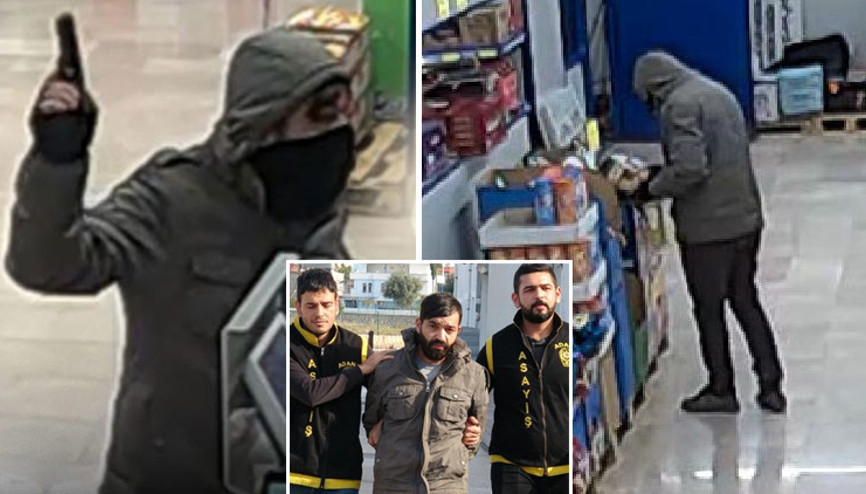 Kameralardan tespit edilen silahlı soyguncu yakalandı