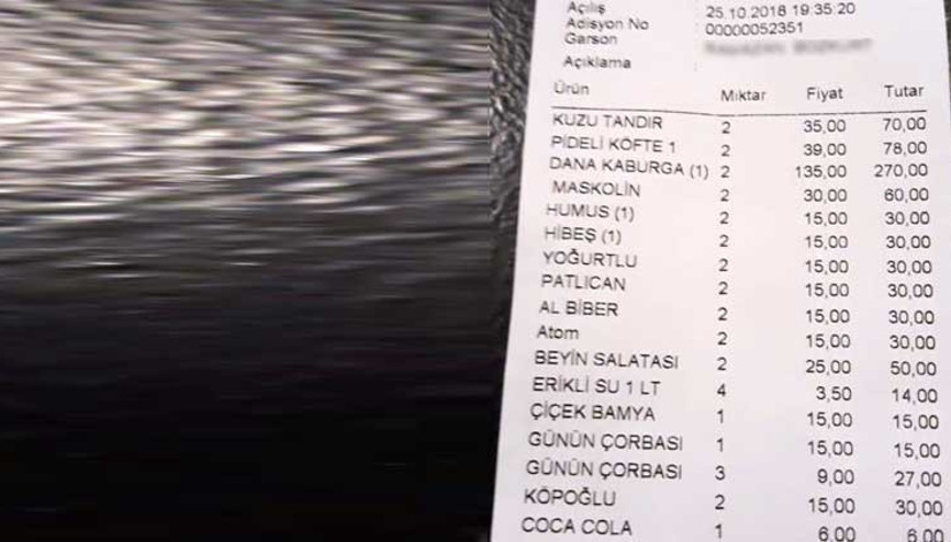 Et restoranında adisyon şoku İkram sanıp yediler...