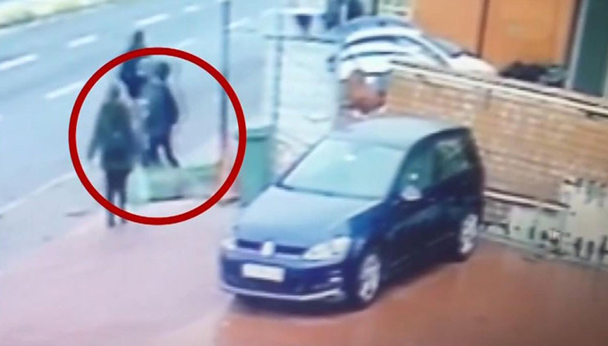 Holding binasına bomba koyan şüphelilerin yakalanma anları kamerada