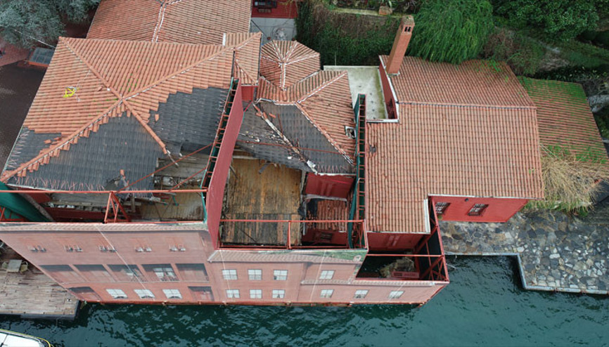 Geminin çarptığı tarihi yalının son hali