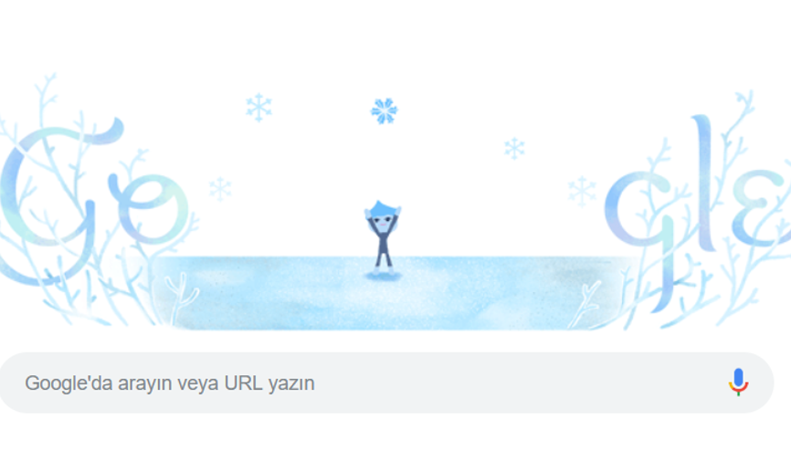 Googledan kış gün dönümüne özel doodle Kış dönümü nedir