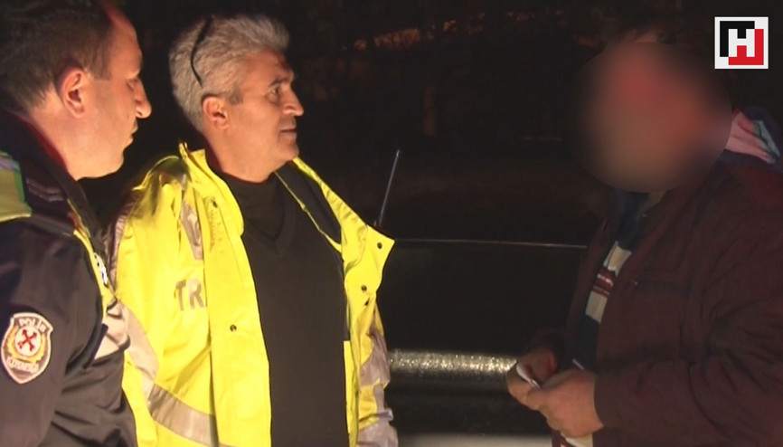 Polisten kaçan alkollü sürücü bir anlık refleksle kaçtım