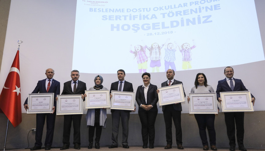 ‘Beslenme Dostu Okullar’ sertifikalarını aldı