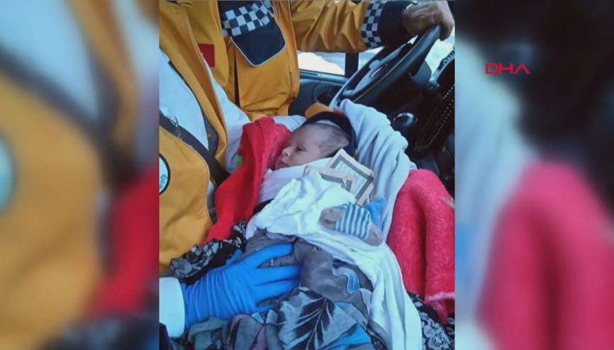 Ankarada korkunç olay 5 günlük bebek donmak üzereyken bulundu