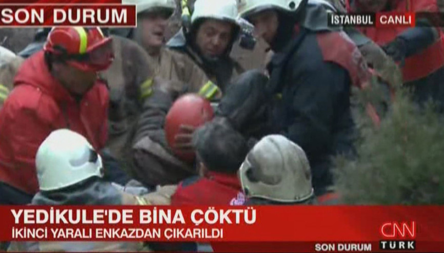 Canlı yayın sırasında mahsur kalan bir kişi kurtarıldı