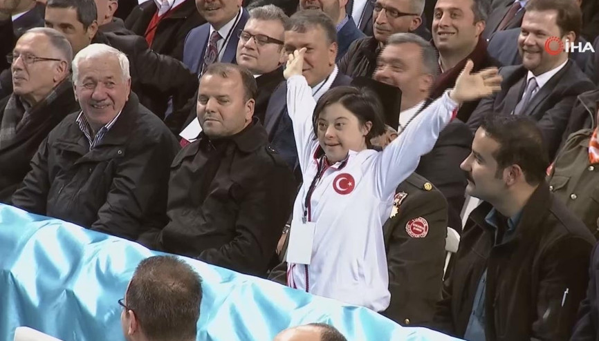 Erdoğan ile down sendromlu sporcunun samimi diyaloğu