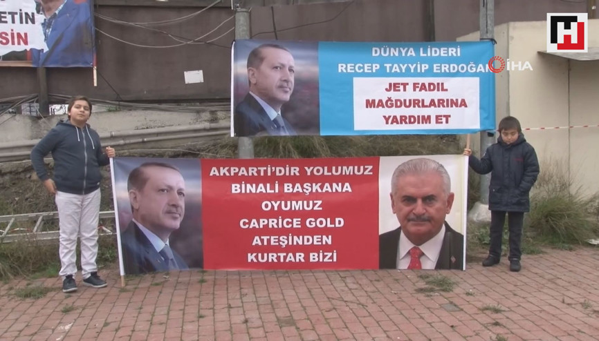 Jet Fadıl mağdurlarından Caprice Gold önünde eylem