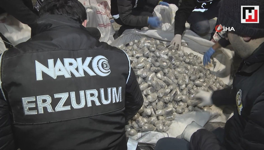 Erzurumda geniş çaplı uyuşturucu operasyonu