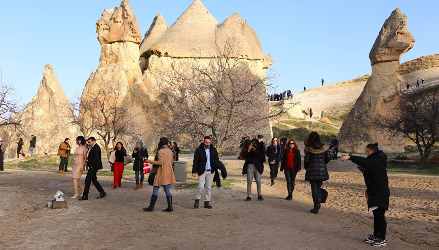 Kapadokyada yarıyıl tatili yoğunluğu