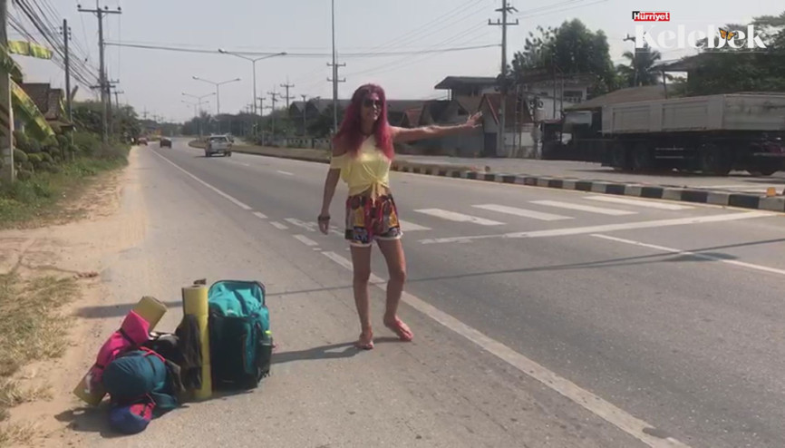 Leyla Bilginel otostop ile Uzakdoğuyu geziyor