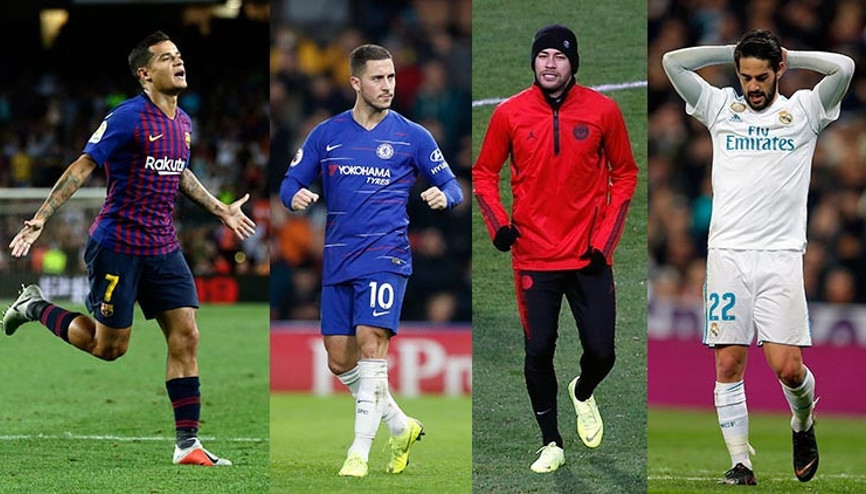 Yaz transfer döneminde yer yerinden oynayacak Hazard, Neymar, Coutinho, Isco...