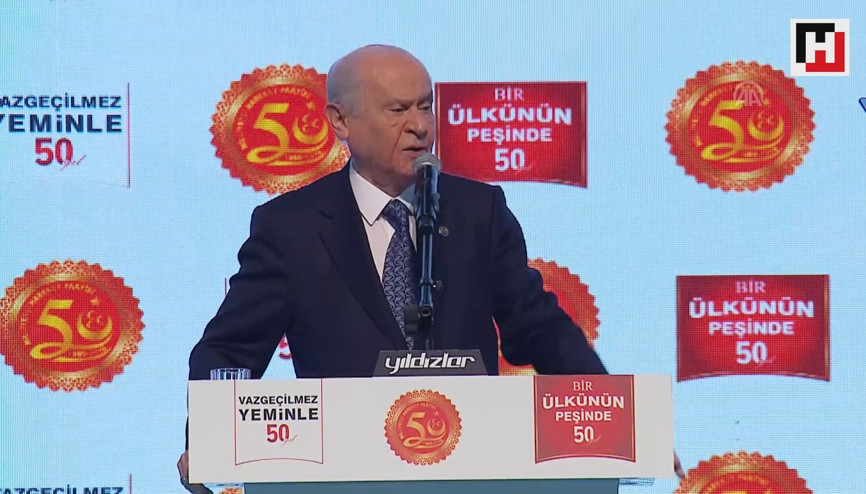MHP Genel Başkanı Devlet Bahçeli, MHP’nin kuruluşunun 50. yıl dönümünde konuştu MHP Genel Başkanı Devlet Bahçeli, MHP’nin kuruluşunun 50. yıl dönümünde konuştu