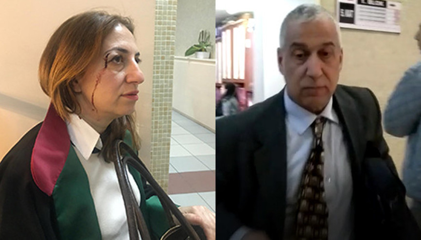 Kadın avukata, avukat ağabeyinden adliye içinde darp