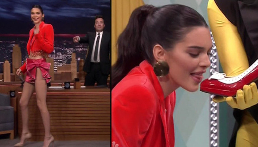 Programa katıldı, ayakkabı yedirdiler