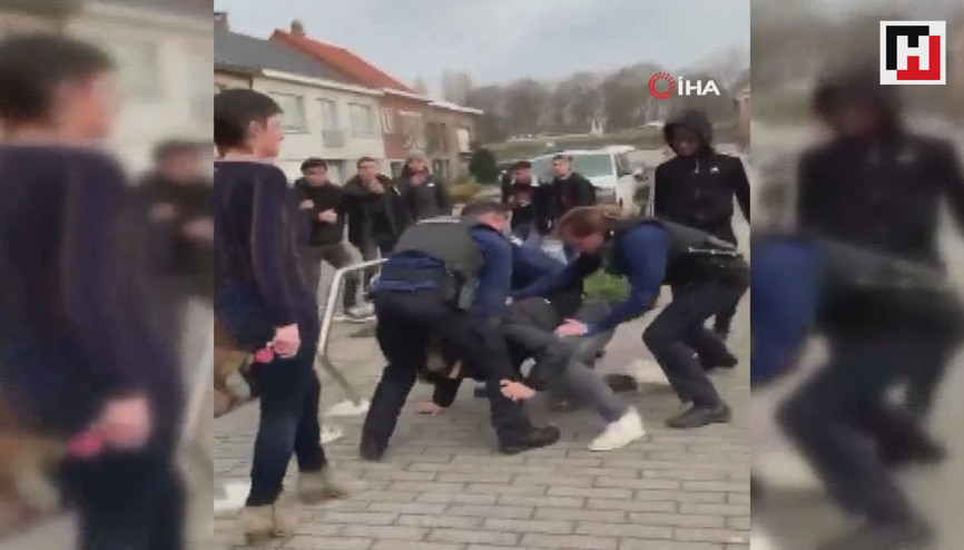 Belçika’da Türk öğrenciler ile polis arasında kavga