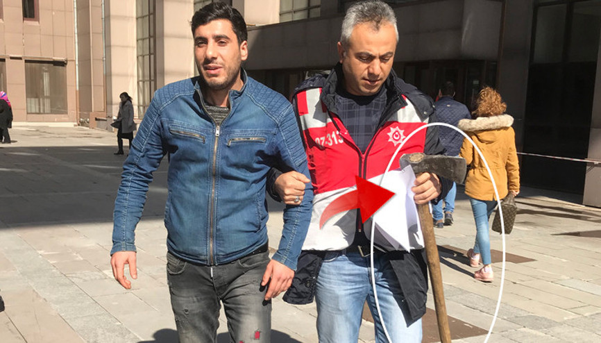 Bakırköy adliyesine baltayla baskın Adaletimle geldim...