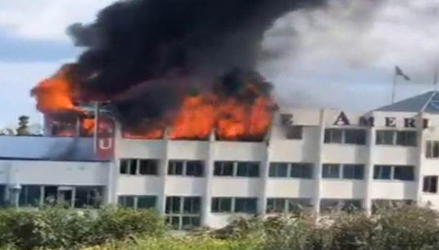 Kıbrıs’ta Girne Amerikan Üniversitesi’nde yangın