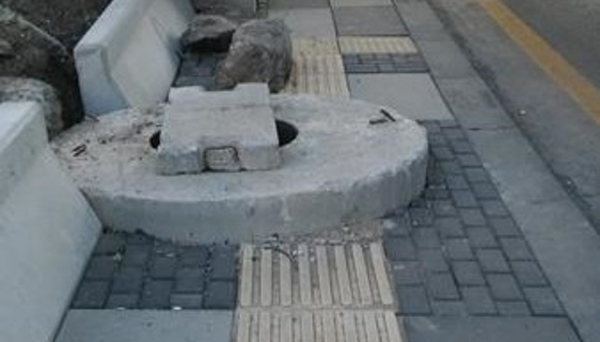 Sarı izli yola tuzak