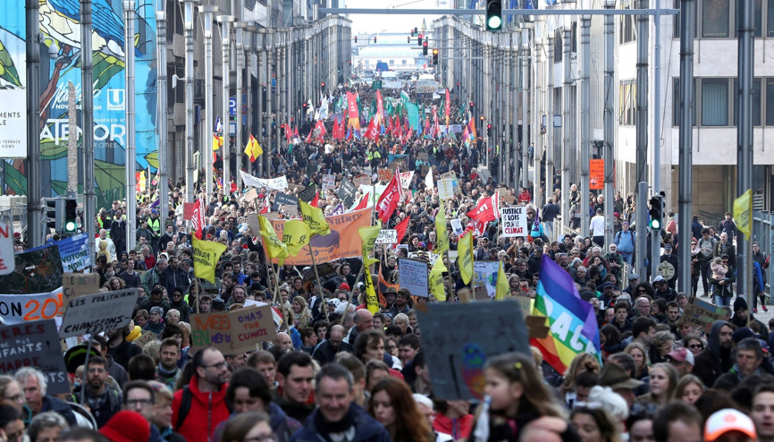 Brükselde iklim protestosu
