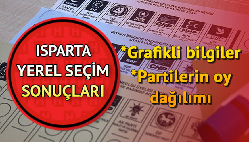 Isparta 31 Mart seçim sonuçları ve partilere göre oy oranı dağılımları