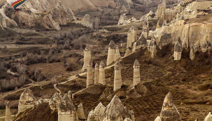 Peri bacalarının en fazla olduğu yer Zelve Vadisi