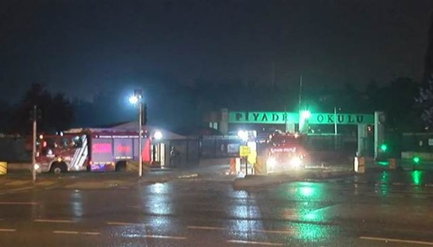 Tuzla Piyade Okulunda yangın