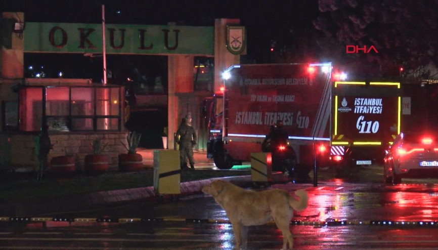 Tuzla Piyade Okulunda yangın 2 yaralı