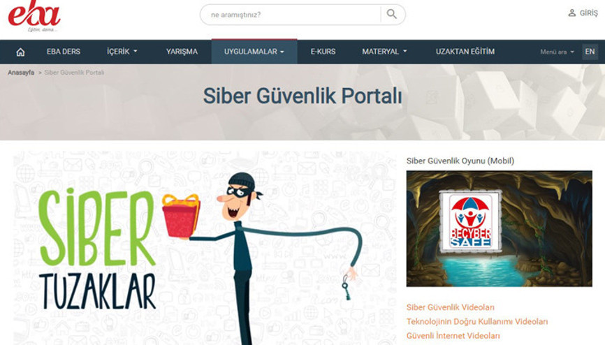 MEB’den ‘Mavi Balina’ya karşı siber güvenlik portalı MEB’den ‘Mavi Balina’ya karşı siber güvenlik portalı