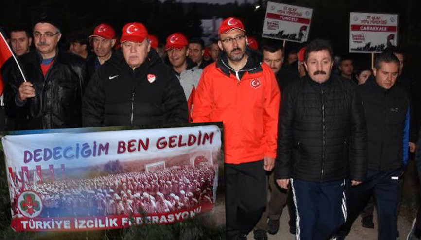 Çanakkalede 8 bin Türk, dedelerinin izinde yürüdü