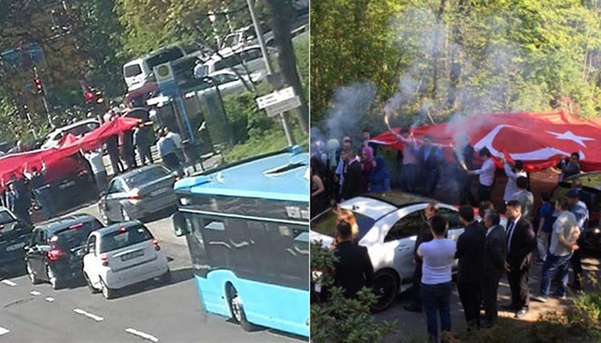 Almanya’da Türk düğün konvoyu gündem oldu Almanya’da Türk düğün konvoyu gündem oldu