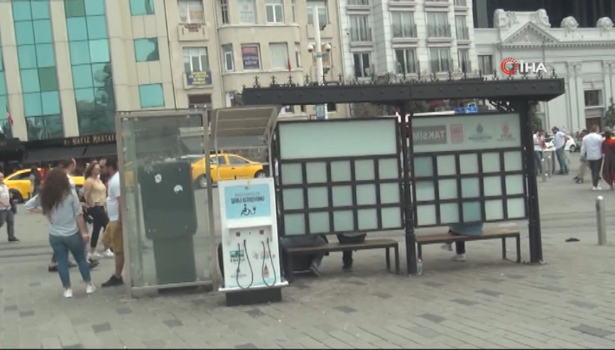 Taksimde engelli vatandaşları üzen hırsızlık