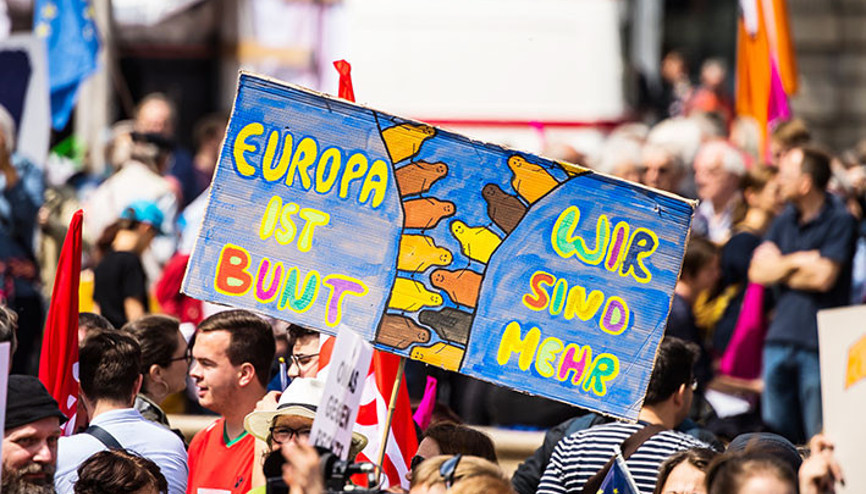 Almanya, Avrupa için sokağa çıktı