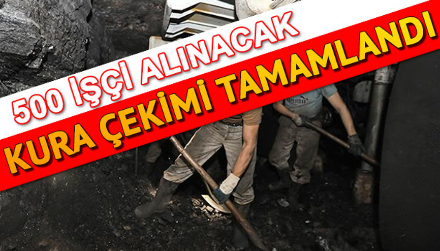 Türkiye Taş Kömürü Kurumu 500 işçi kura çekimleri yapıldı Türkiye Taş Kömürü Kurumu 500 işçi kura çekimleri yapıldı