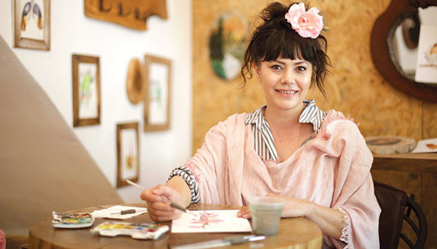 Resim kursuna başladı