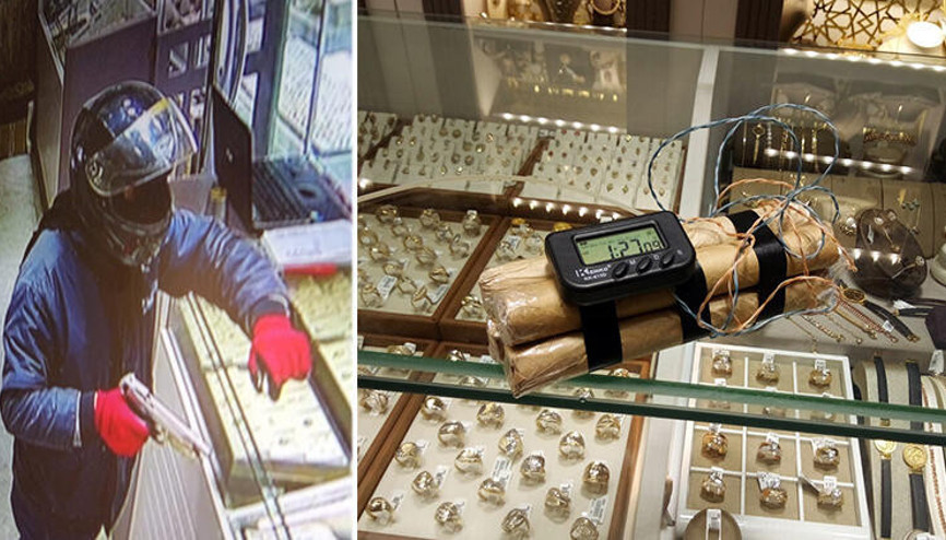 Bomba süsü verdiği paketle kuyumcuyu soydu