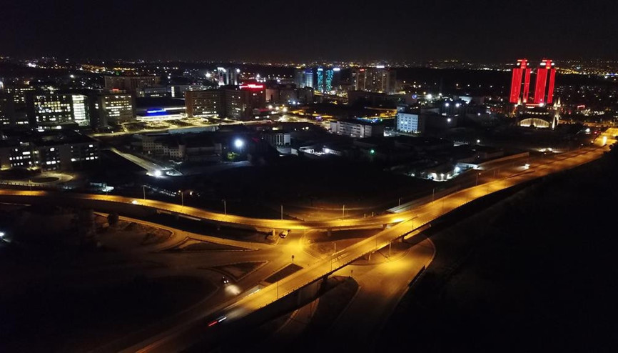 Bilkent Bulvarı aydınlandı
