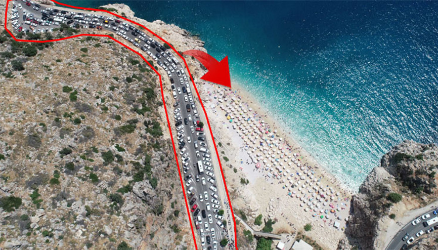 Türkiye’nin dünyaca ünlü plajında izdiham