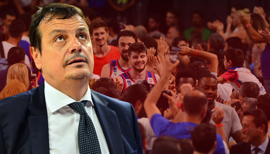Maç başlamadan küfür başladı.. Ergin Ataman parkeye çıkınca...
