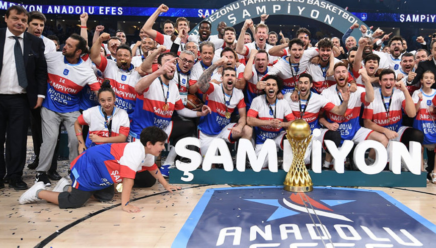 Basketbol Süper Liginde şampiyon Anadolu Efes