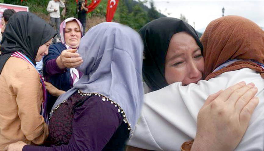 Annesi karşıladı, gözyaşları sel oldu...